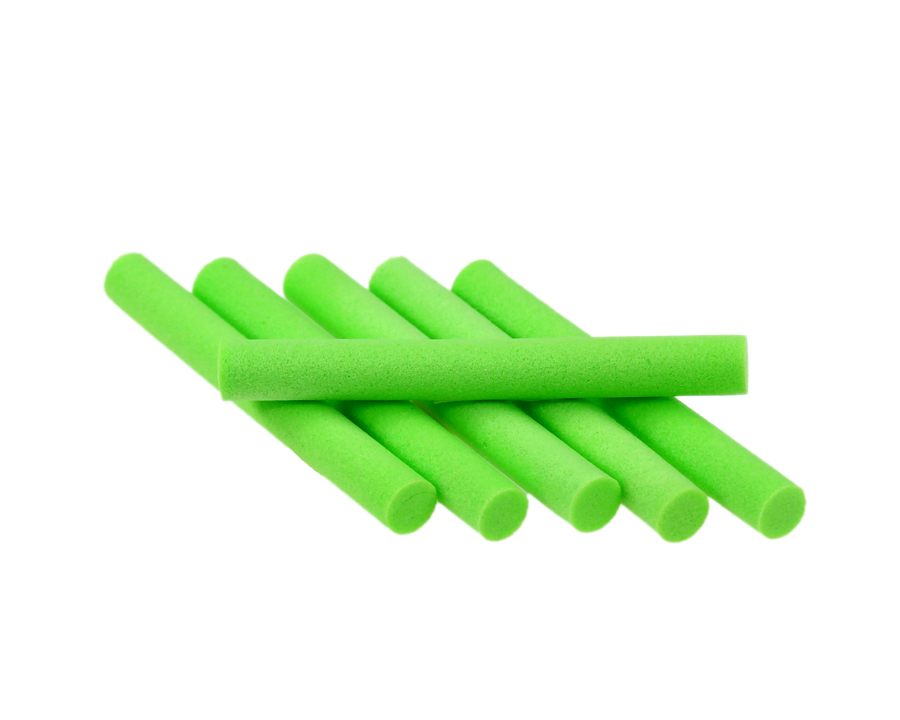 SYBAI Foam Cylinders 5 mm, 6 pcs - Chartreuse