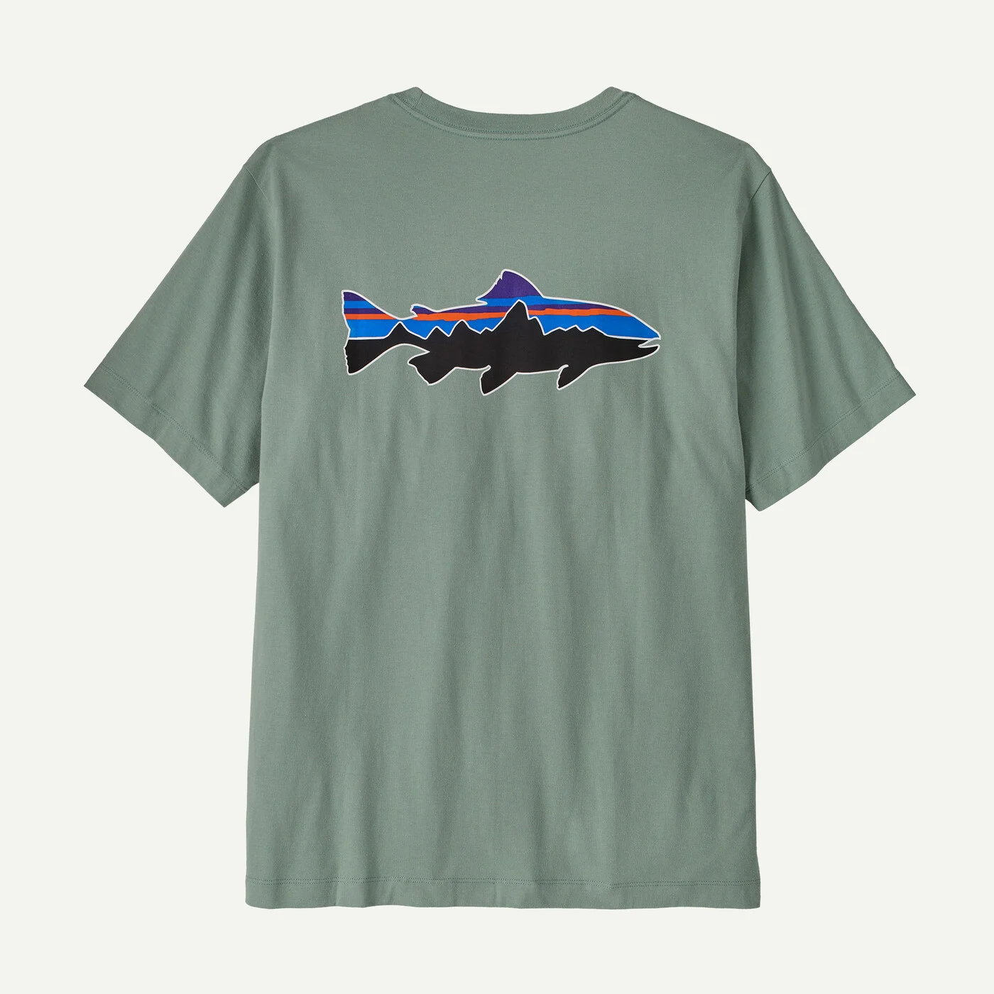Patagonia Pánské tričko Fitz Roy Trout T-Shirt, Cover Green