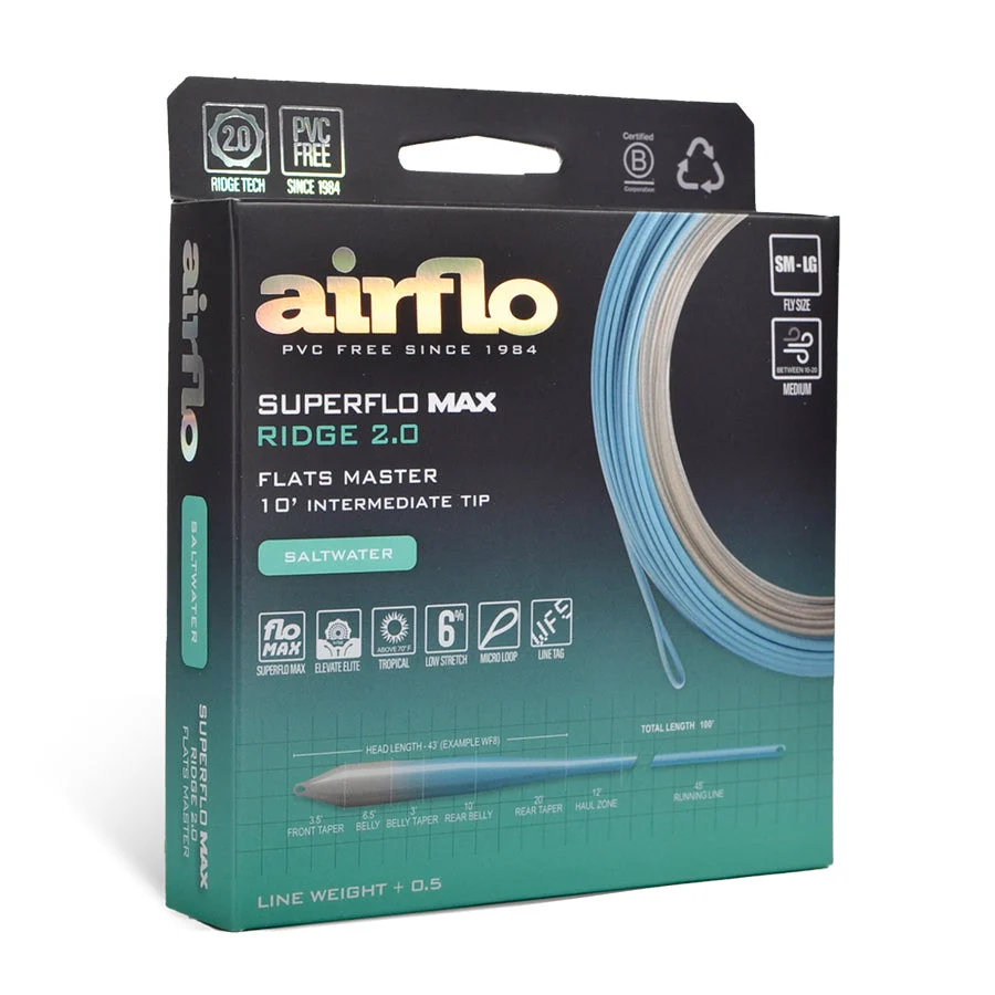 Airflo Muškařská šňůra Superflo Max Ridge 2.0 Flats Master Intermediate Tip WF