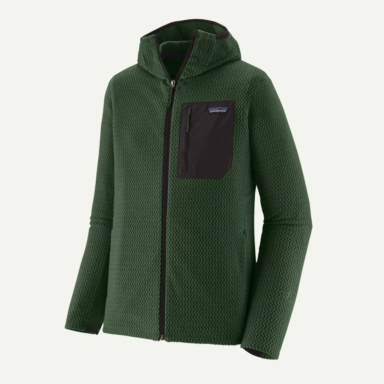 Patagonia Pánská mikina R1 Air Full-Zip Hoody, Treeline Green - vel. L