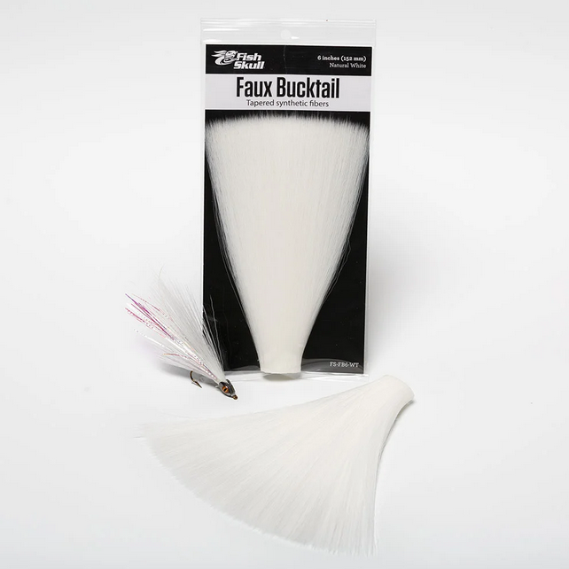 Fish-Skull Faux Bucktail (152mm) - White