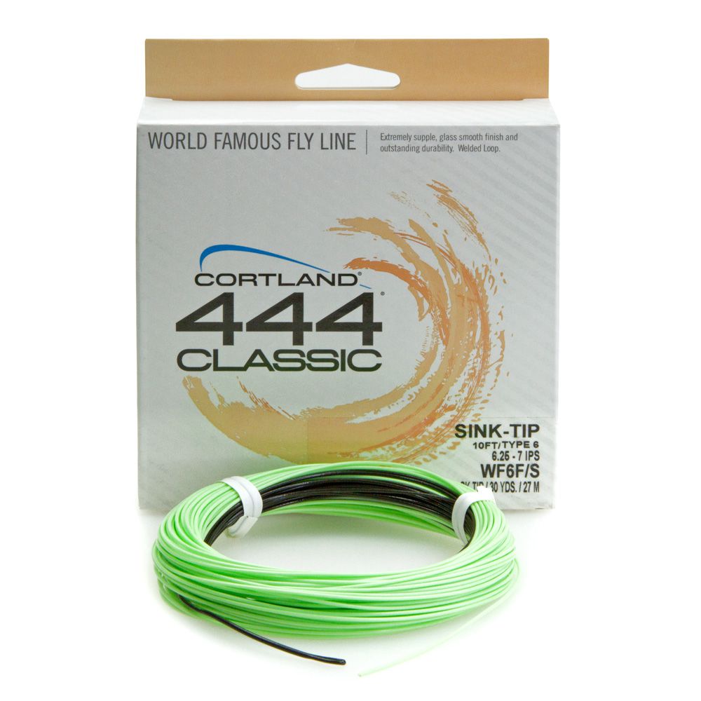 Cortland Muškařská šňůra 444 Classic Sink-Tip, 10FT/Type 6, Mint Green / Black Tip, WF7F/S
