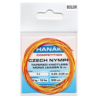 Návazec HANÁK Competition Czech Nymph monofilní ujímaný 9 m