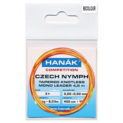 Návazec HANÁK Competition Czech Nymph monofilní ujímaný 4,5 m
