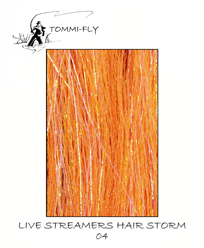 Live streamers hair STORM - Fluo Orange
