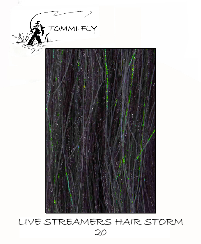 Live streamers hair STORM - Black