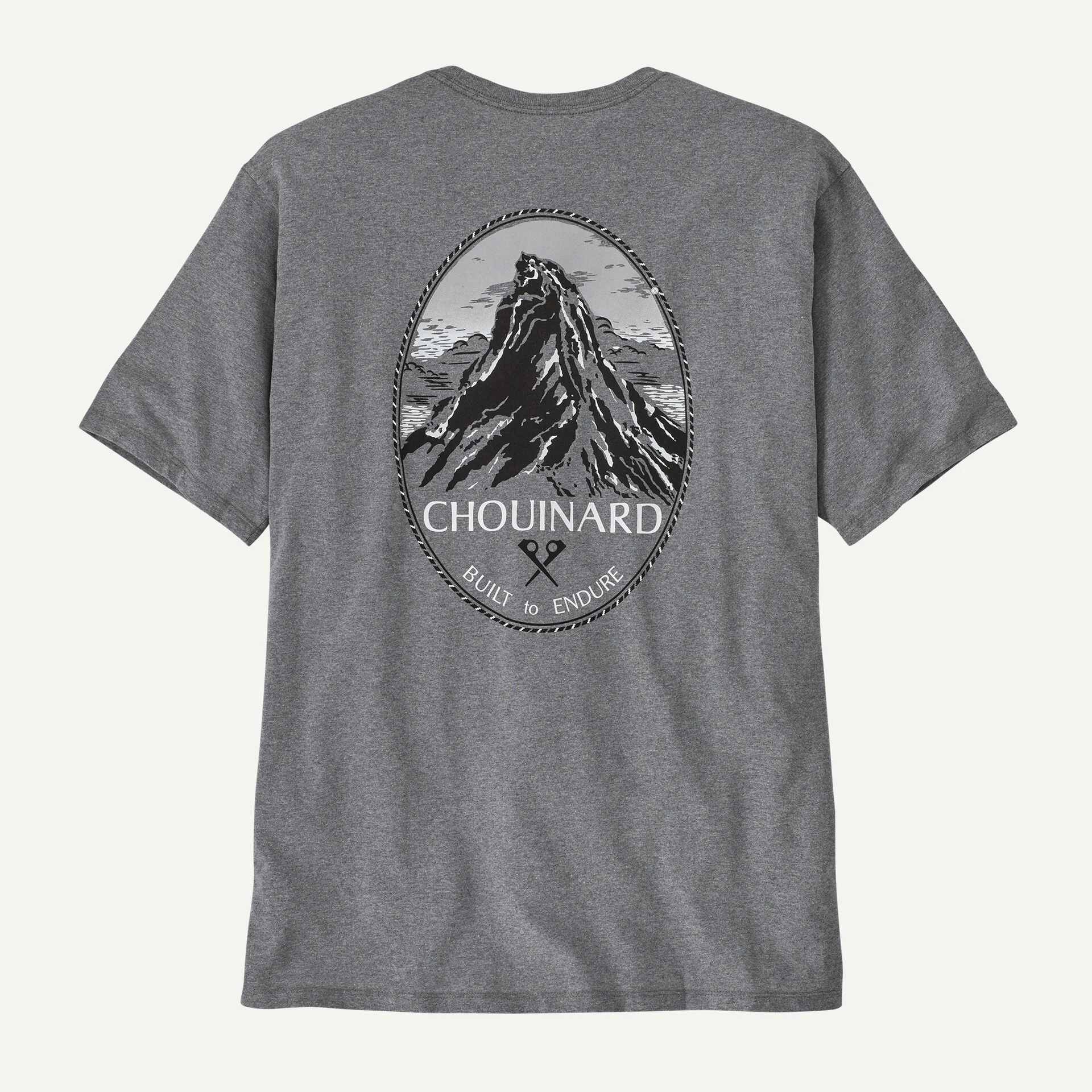 Patagonia Pánské tričko Chouinard Crest Pocket Responsibili-Tee®, Gravel Heather
