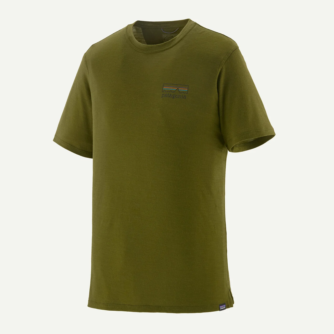 Patagonia Pánské triko Cap Cool Merino Blend Graphic Shirt, Fitz Roy Strata: Pond Green