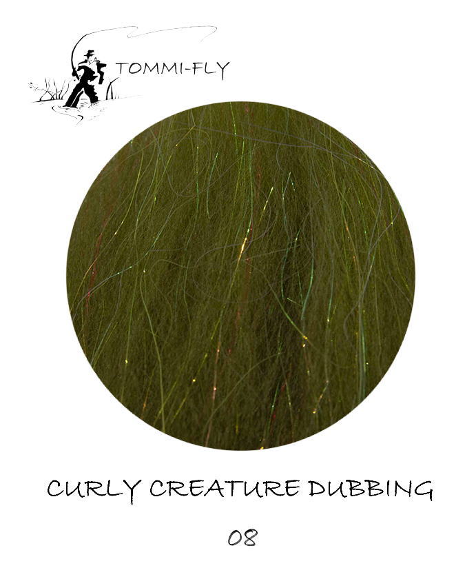 Curly Creature dubbing - Light Olive green