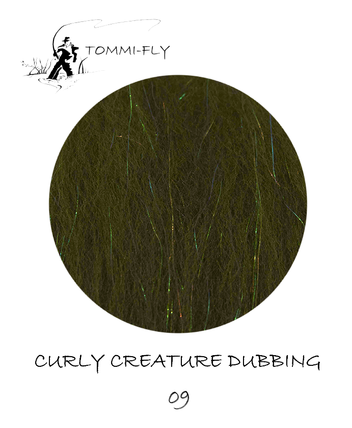 Curly Creature dubbing - Olive green