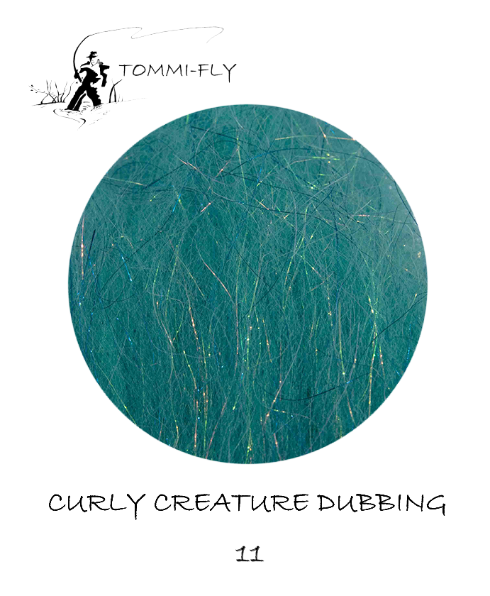 Curly Creature dubbing - Kingfisher Blue