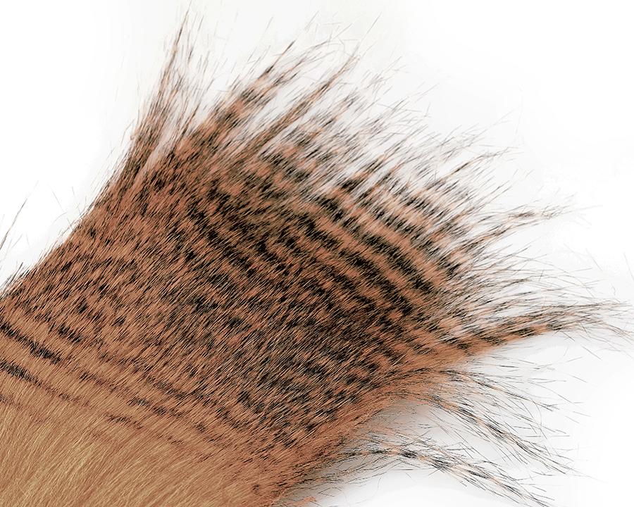 SYBAI Craft Fur Grizzly, Medium Brown