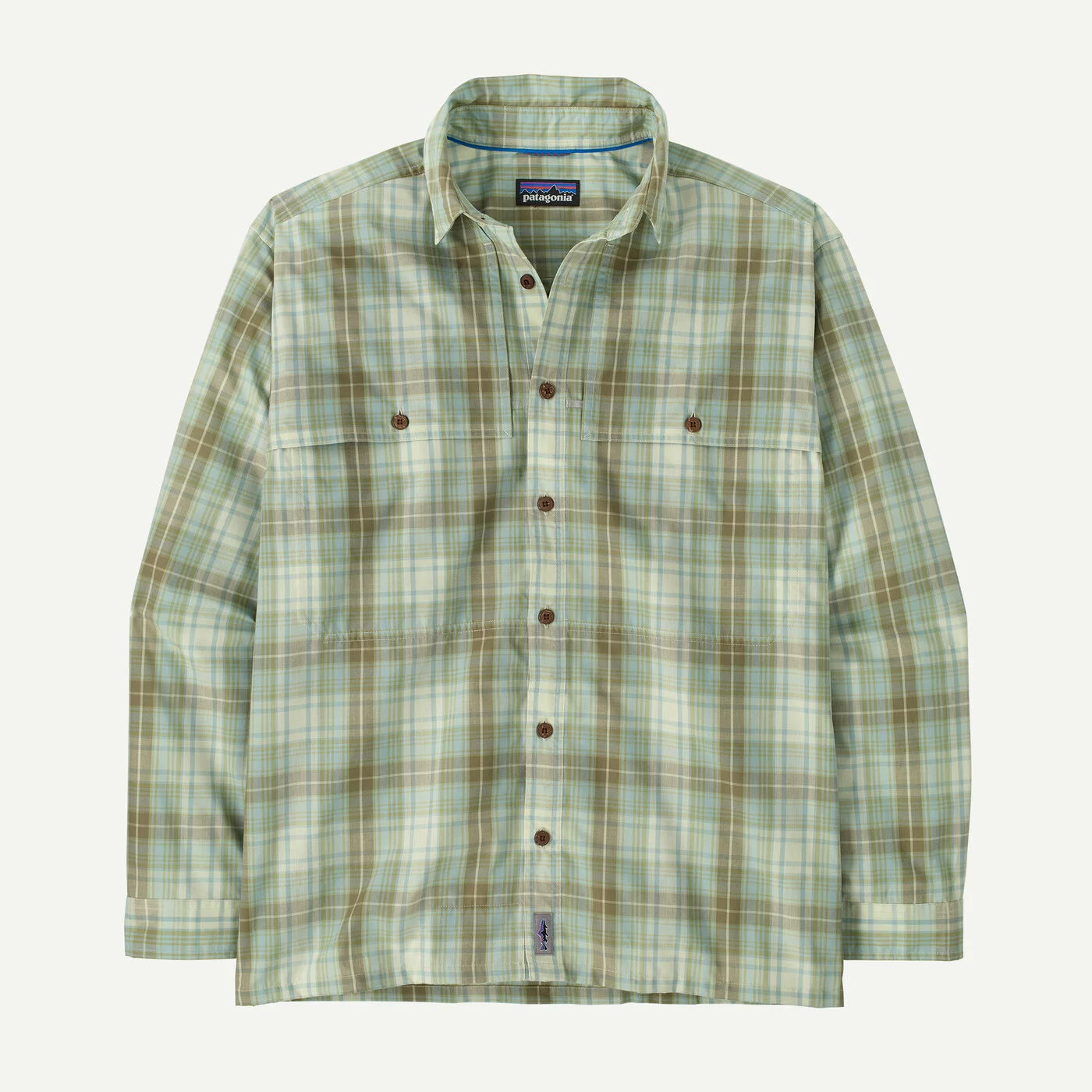 Patagonia Pánská košile Long-Sleeved Island Hopper Shirt, Longshore: Lichen Green