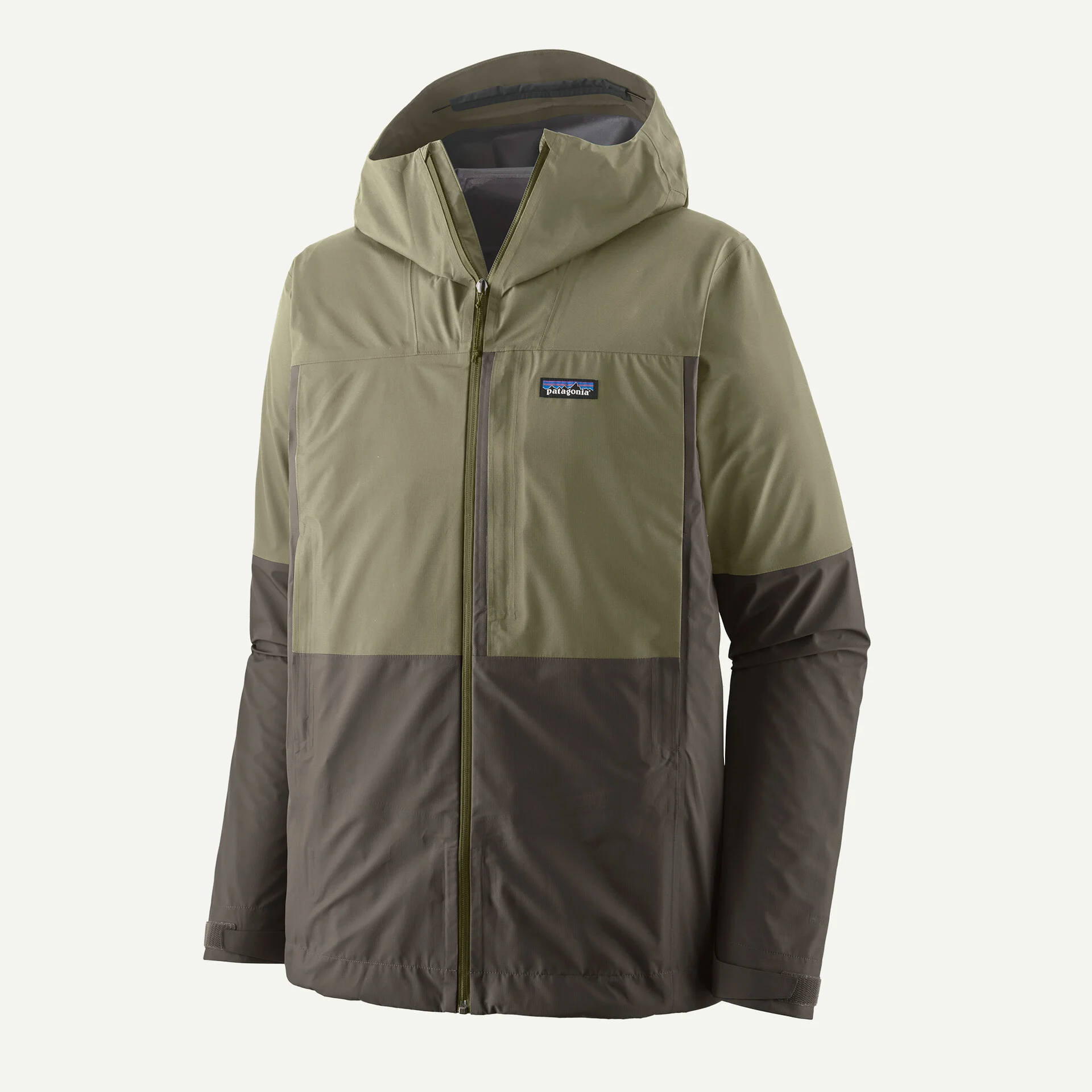 Patagonia Pánská bunda Boulder Fork Rain Jacket - Forge Grey w/River Rock Green