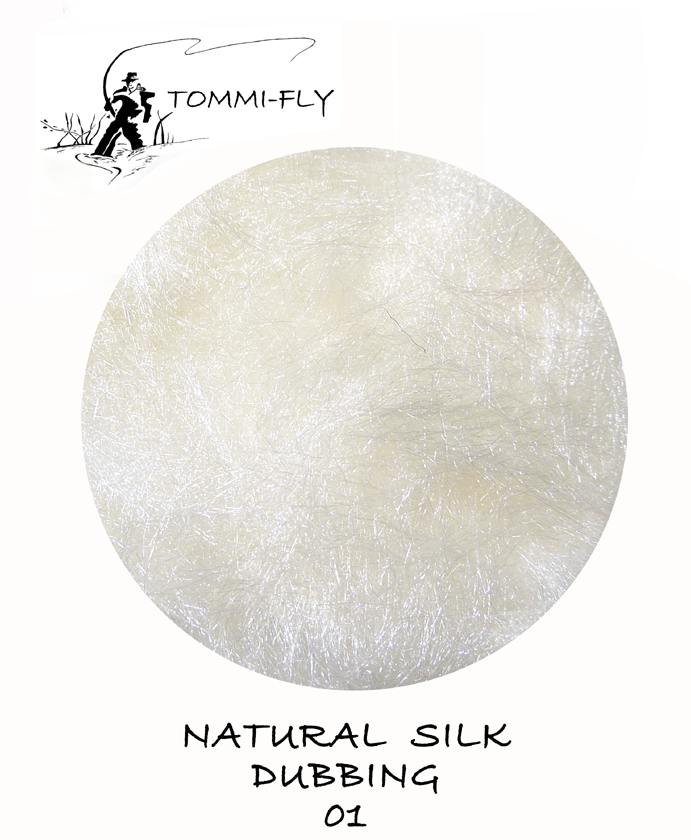 Natural SILK dubbing - bílá