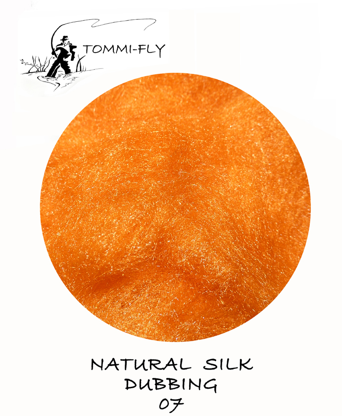 Natural SILK dubbing - oranžová