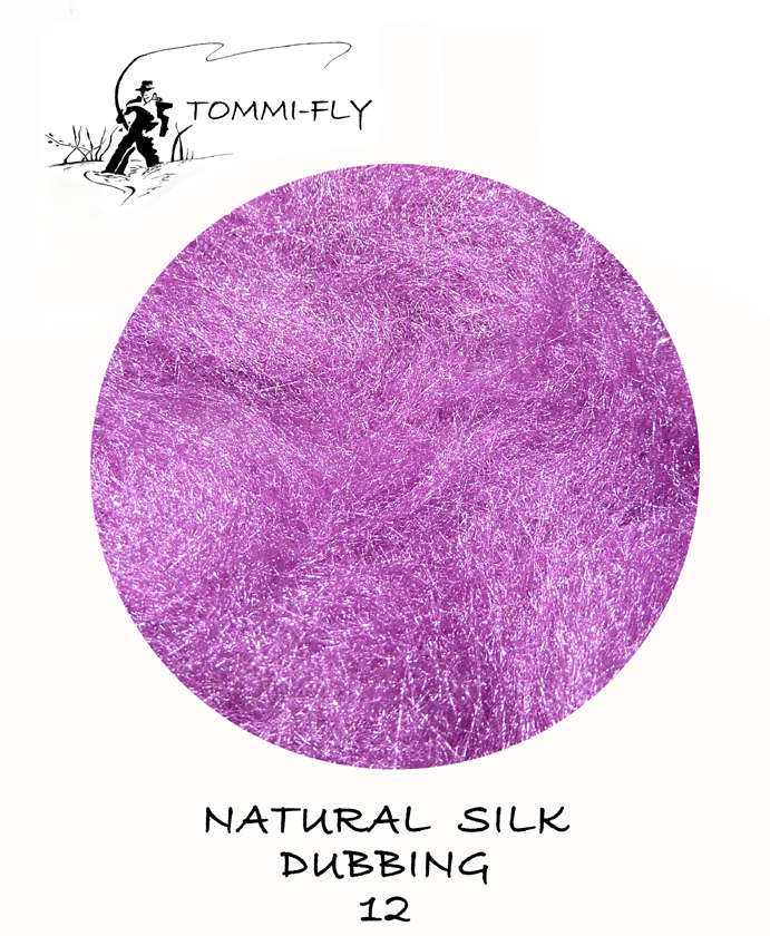 Natural SILK dubbing - purpurová