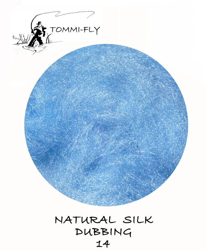 Natural SILK dubbing - tyrkysová
