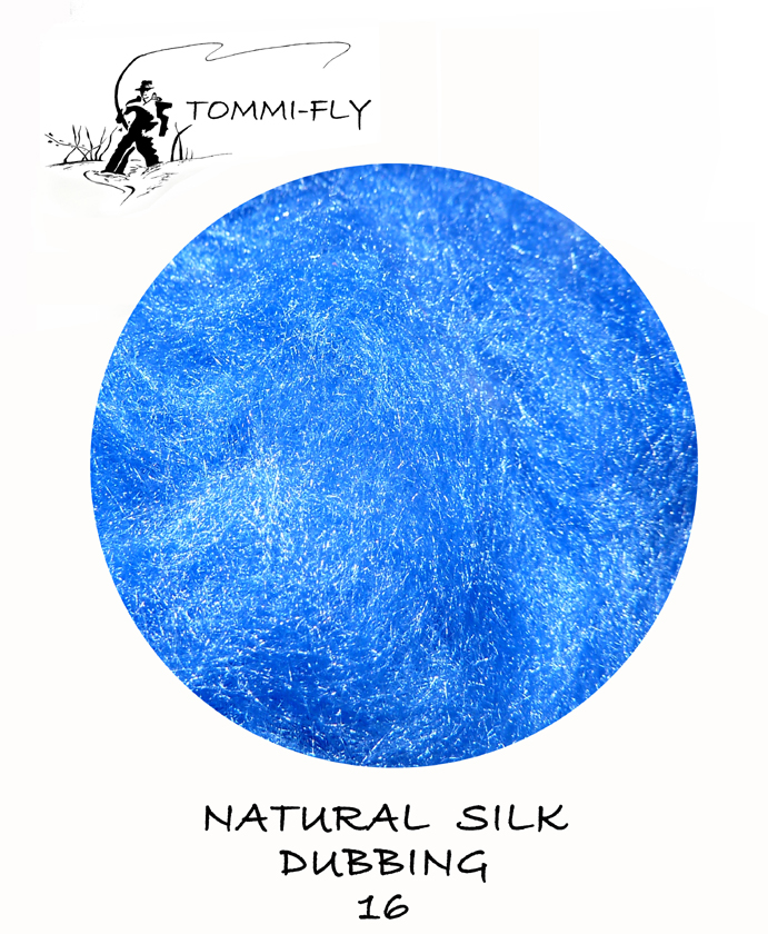 Natural SILK dubbing - modrá