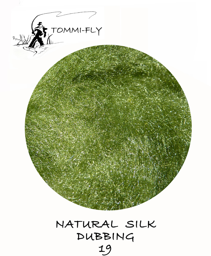 Natural SILK dubbing -  tmavě olivová