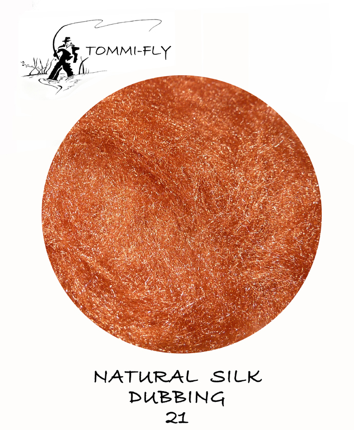 Natural SILK dubbing - skořicově hnědá