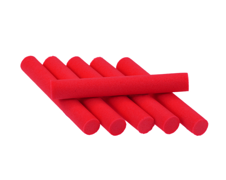 SYBAI Foam Cylinders 6 mm, 6 pcs - Red