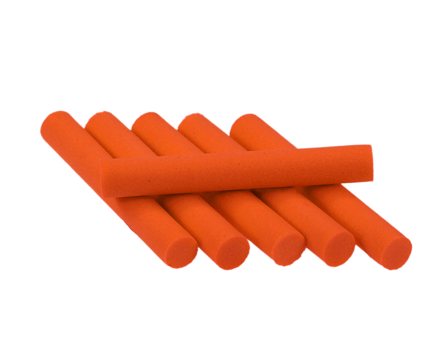 SYBAI Foam Cylinders 6 mm, 6 pcs - Orange