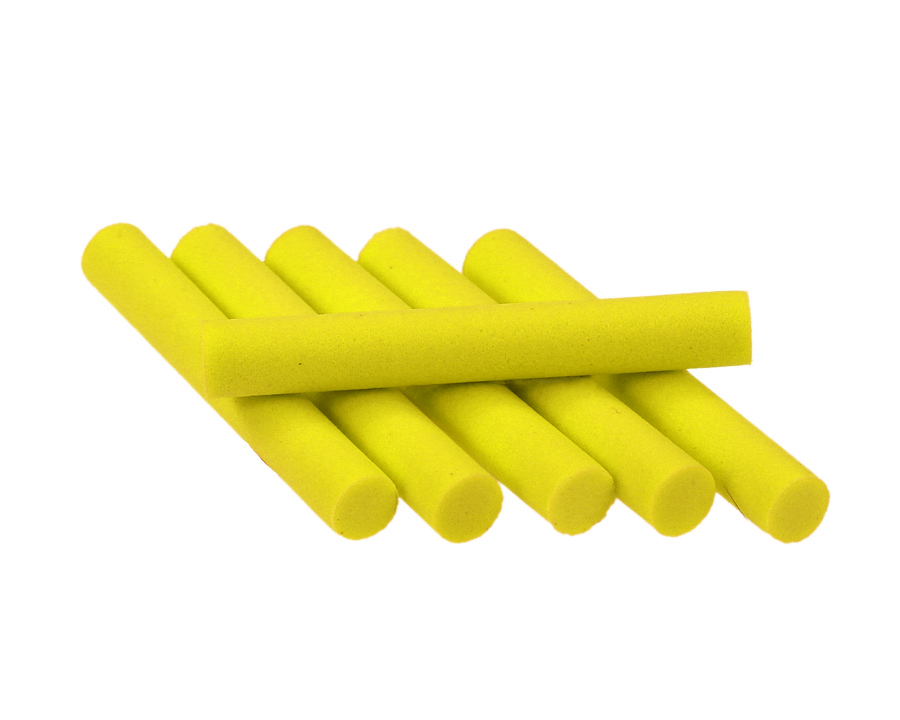 SYBAI Foam Cylinders 6 mm, 6 pcs - Yellow