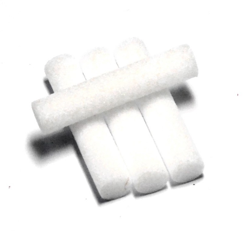 SYBAI Soft Foam Cylinders 6 mm, 10 pcs - White