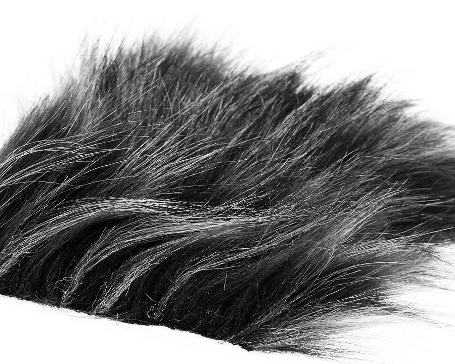 SYBAI Craft Fur - Black-white melage