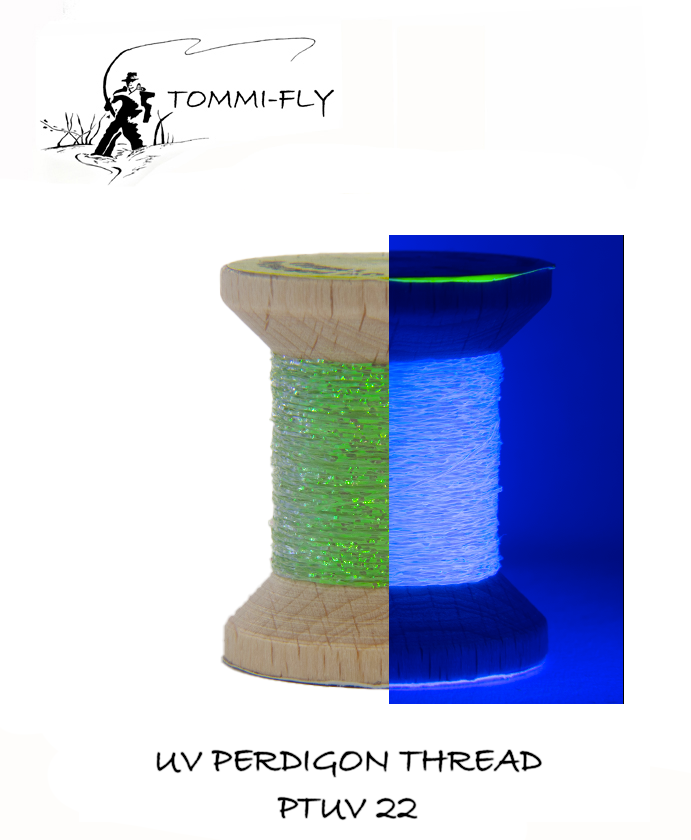 UV Perdigon Thread - Mentol, lesk - Modrý