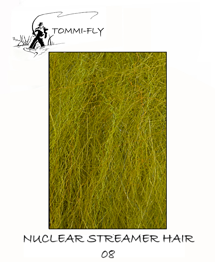 Nuclear streamer hair - periwinkle green