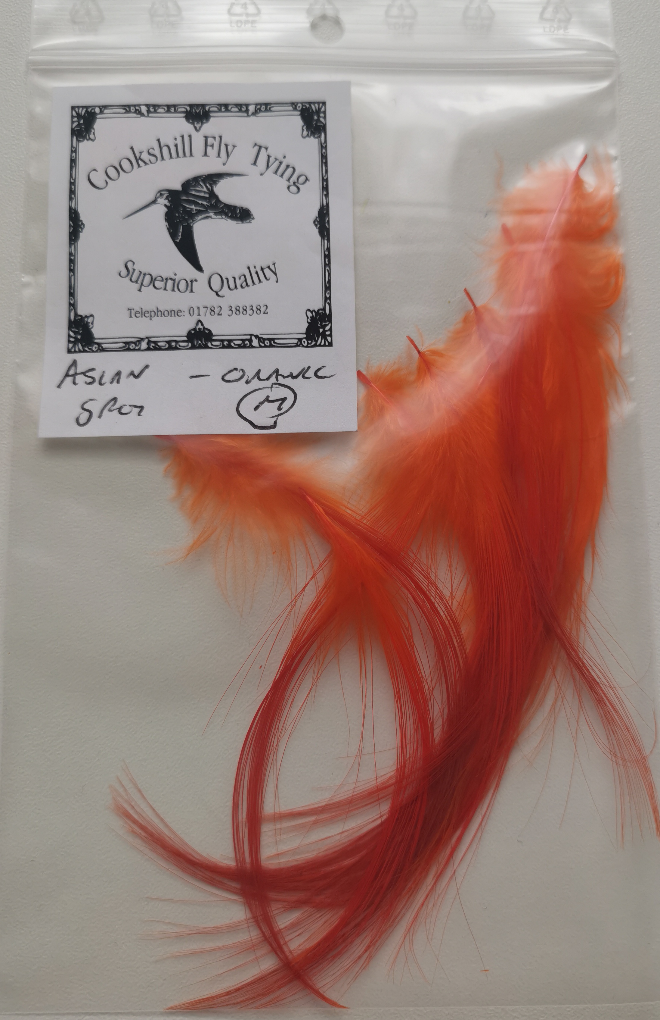 Cookshill Fly Tying Asian Heron Spey, vel. M, oranžová