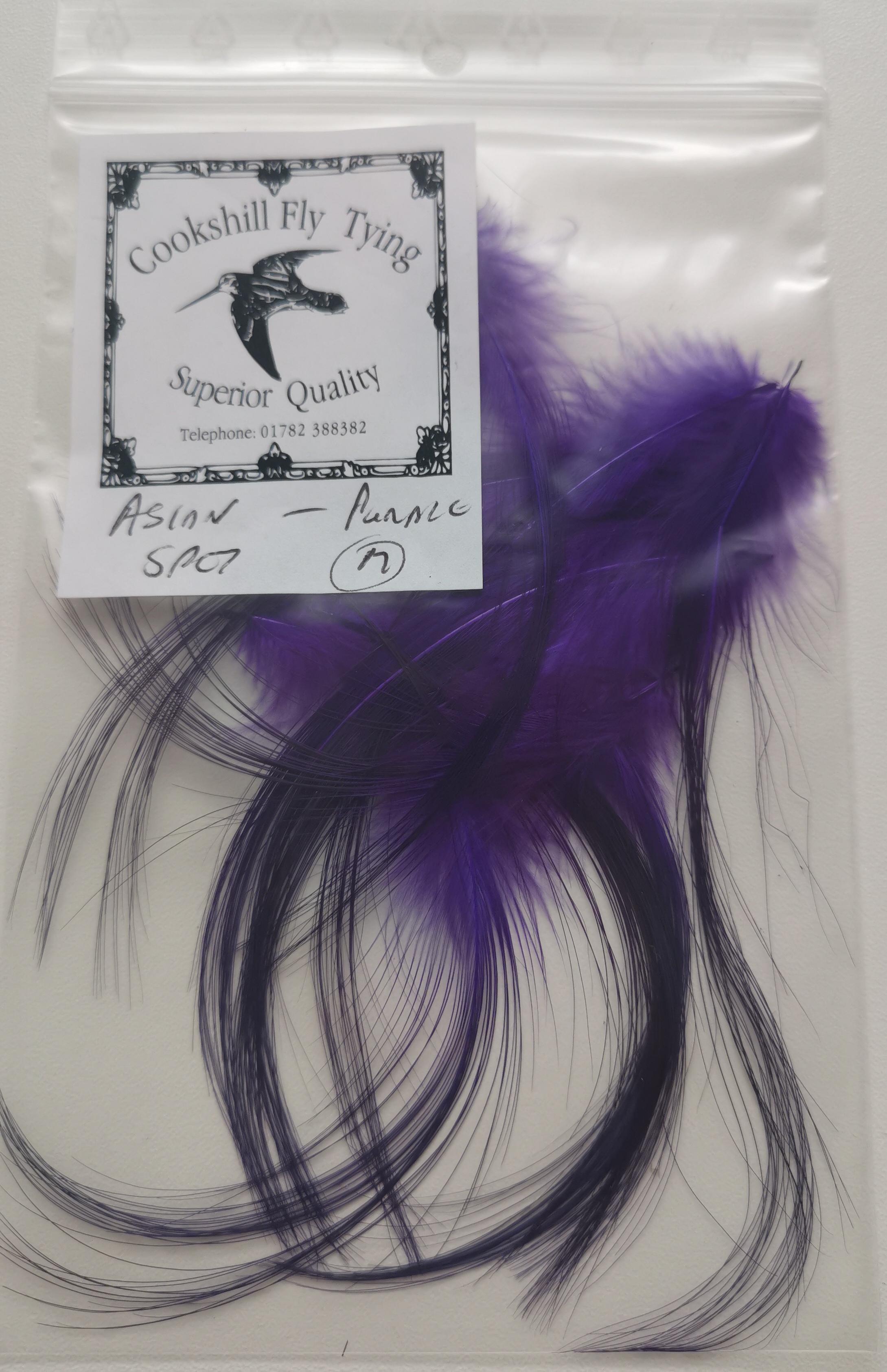 Cookshill Fly Tying Asian Heron Spey, vel. M, fialová