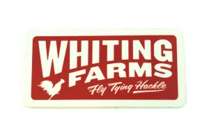 Whiting Farms Logo Sticker 4´´X2´´ Red