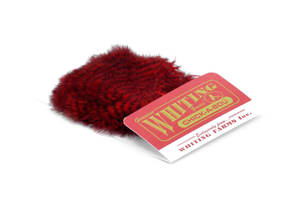 WHITING Chickabou Patch Grizzly, dyed Red