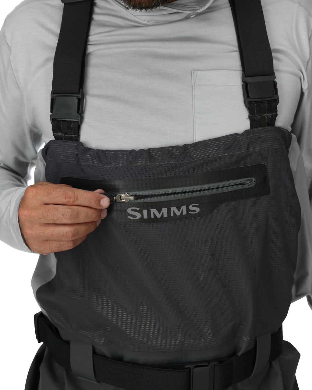 Simms Brodící kalhoty Flyweight Stockingfoot Cinder - vel. MK