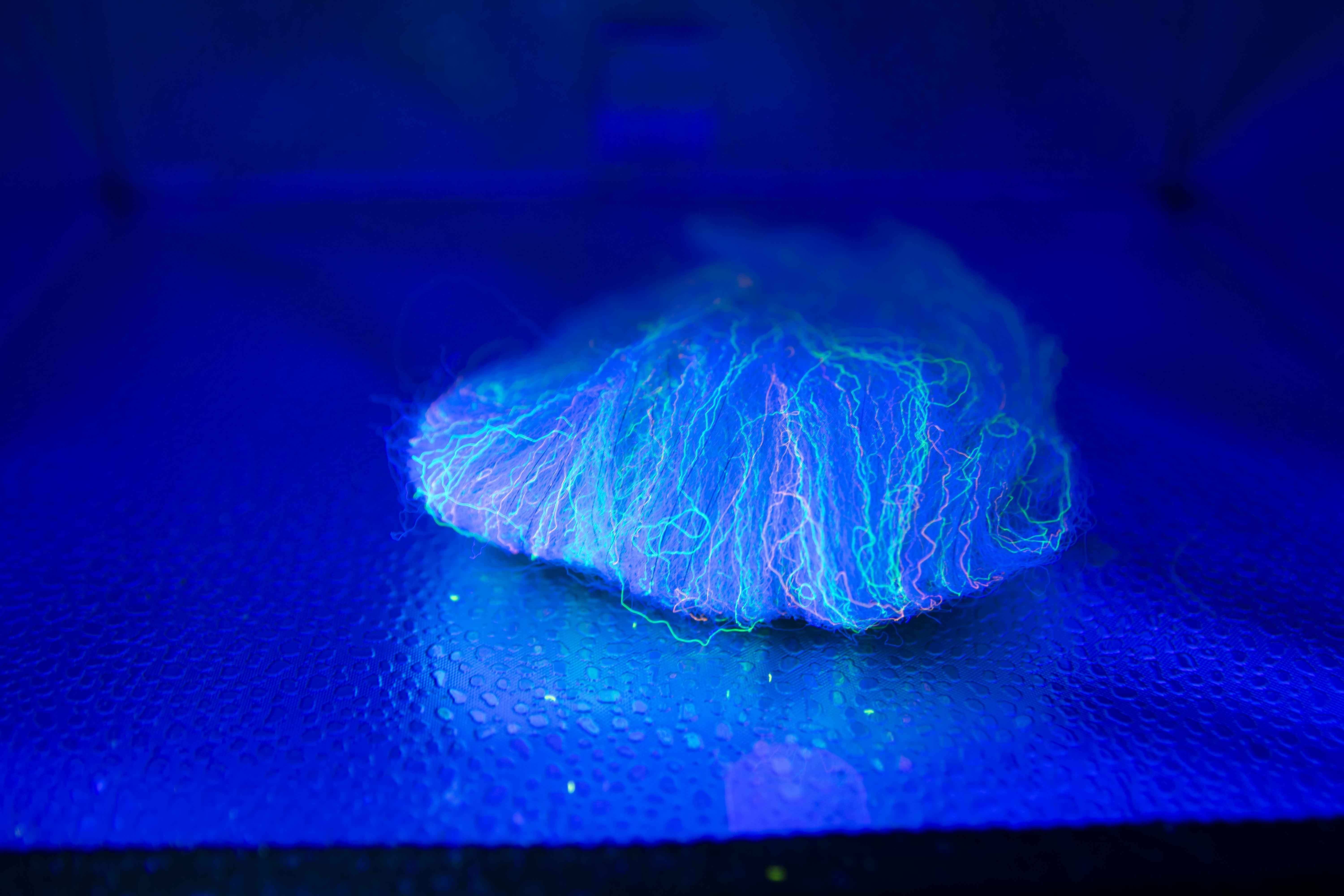 Nuclear Curly Creature dubbing - Kingfisher Blue