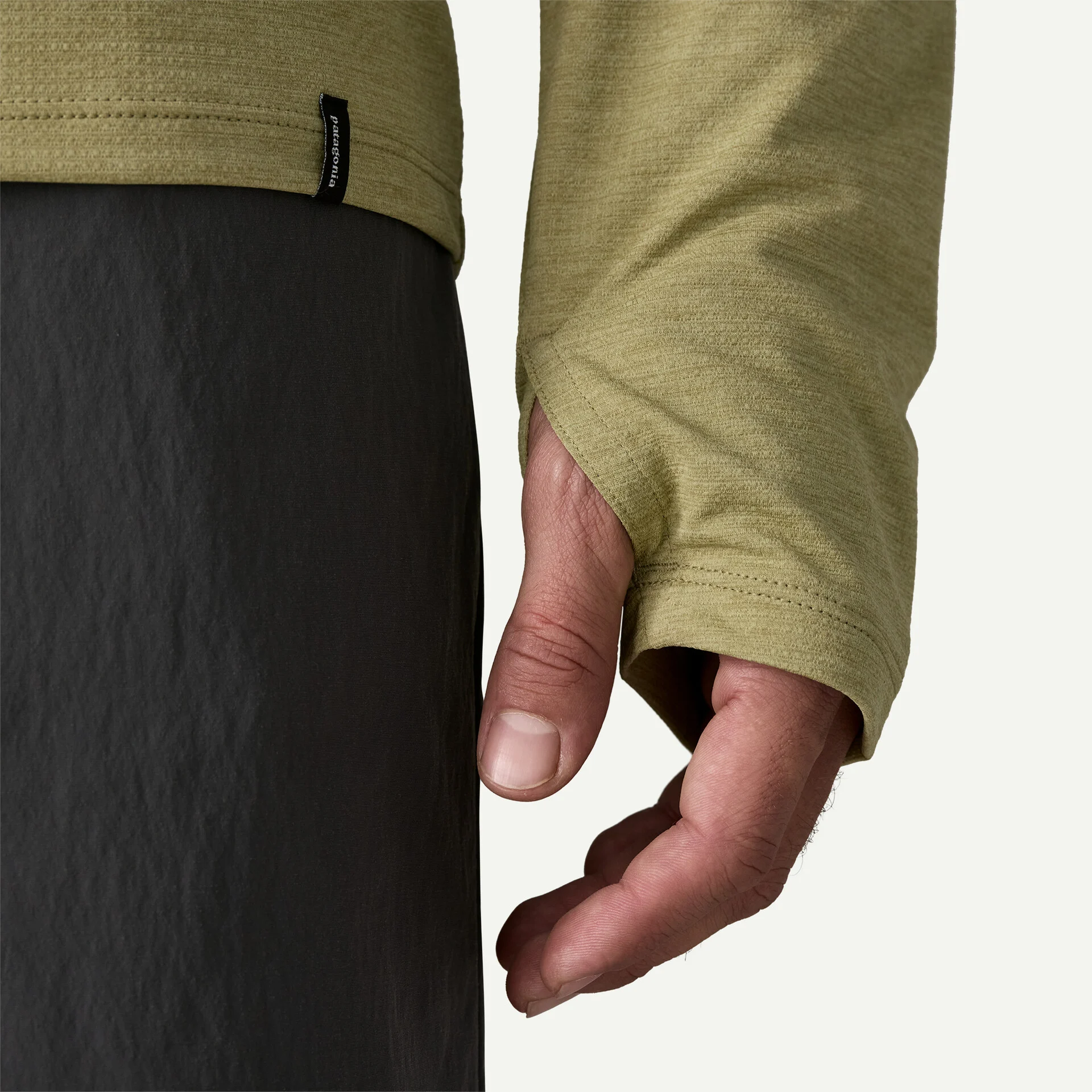 Patagonia Pánské tričko Long-Sleeved Capilene® Cool Sun Shirt - Fitz Roy Trout, Gumtree Green - Light Gumtree Green X-Dye - vel. S