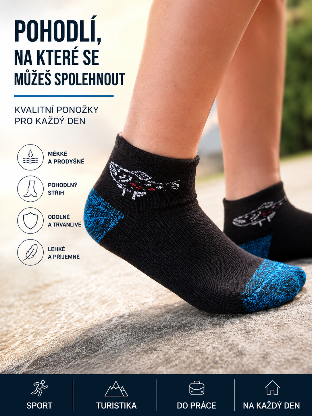 Rybářské ponožky TF, kotníčkové