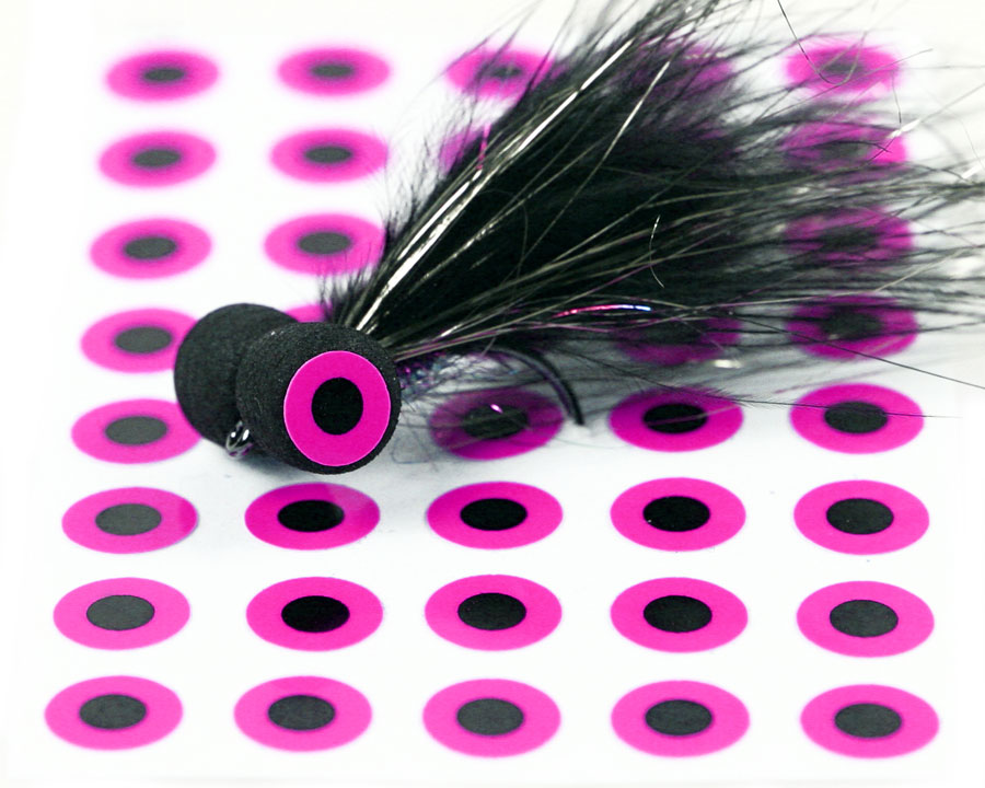 Flat Eyes, Fluo Pink, 6 mm