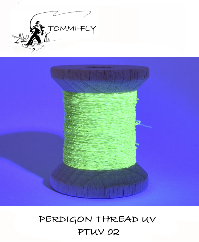 UV Perdigon Thread, modrý lesk - Fluo Green