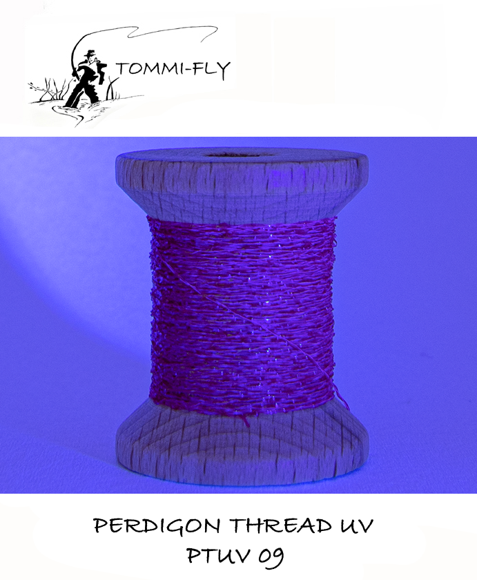 UV Perdigon Thread - Hot Red, lesk - Zelený