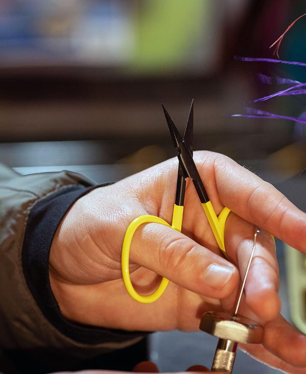 Loon Outdoors - Nůžky Ergo Arrow Point Scissors - Yellow