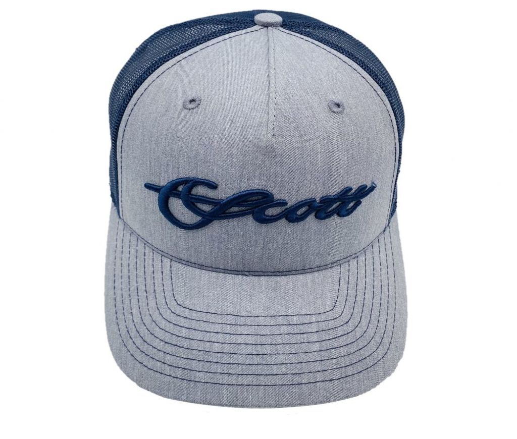 SCOTT Kšiltovka Navy Blue Mesh Hat with Grey 