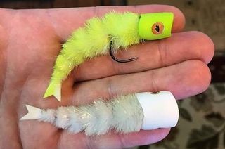 FLYMEN Fish-Skull Surface Howitzer Baitfish Popper Heads, Yellow Chartreuse