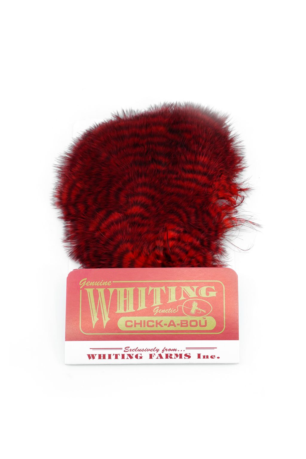 WHITING Chickabou Patch Grizzly, dyed Red