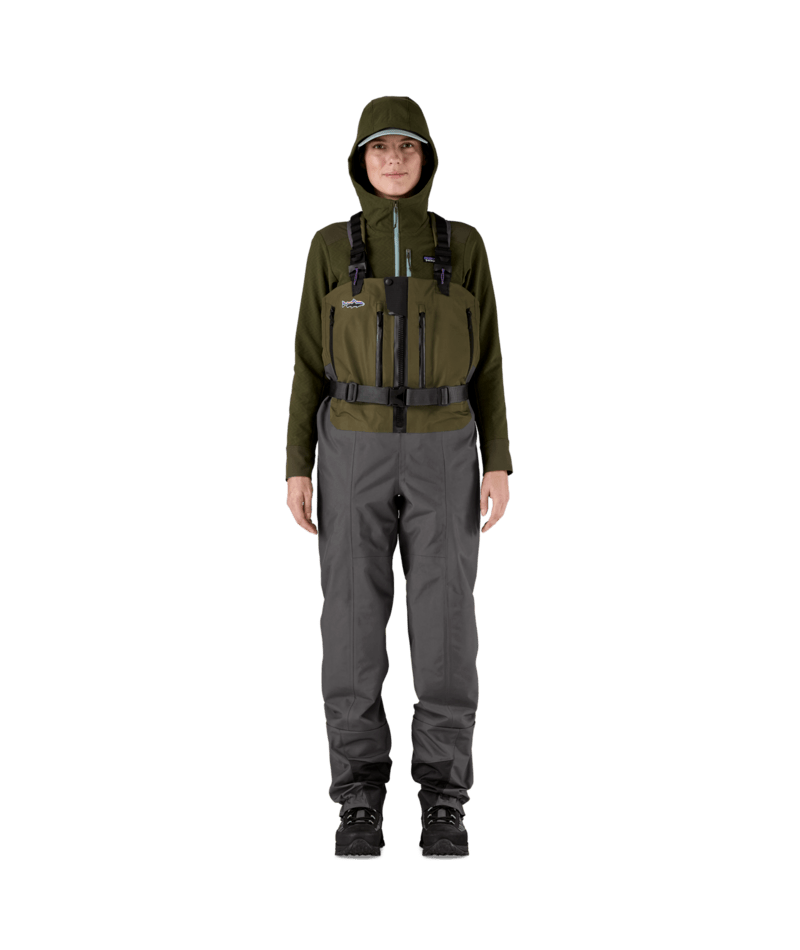 Patagonia Dámské brodící kalhoty Swiftcurrent Expedition Zip Front Waders - Basin Green