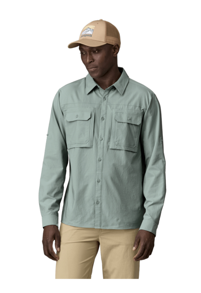 Patagonia Pánský košile Long-Sleeved Self-Guided Sun Shirt, Caper Green