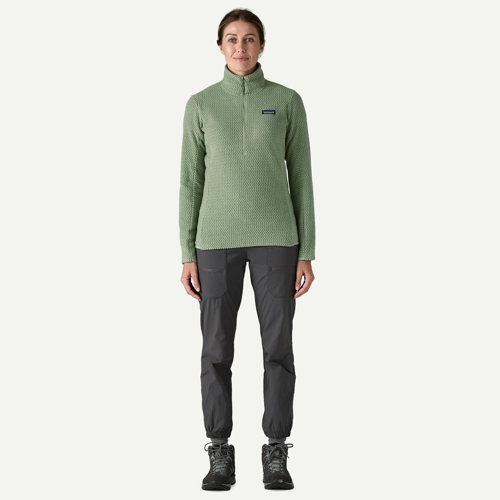 Patagonia Dámská mikina R1® Air Fleece Zip-Neck, Black - vel. L